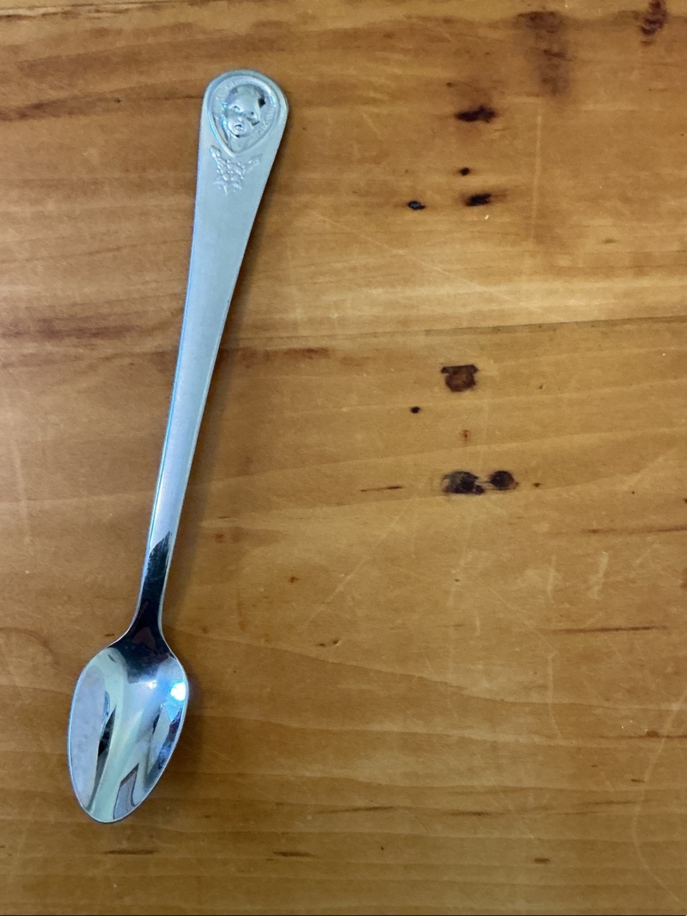 Vintage Gerber Oneida Baby Spoon Silver Plate 5.5” long Like New